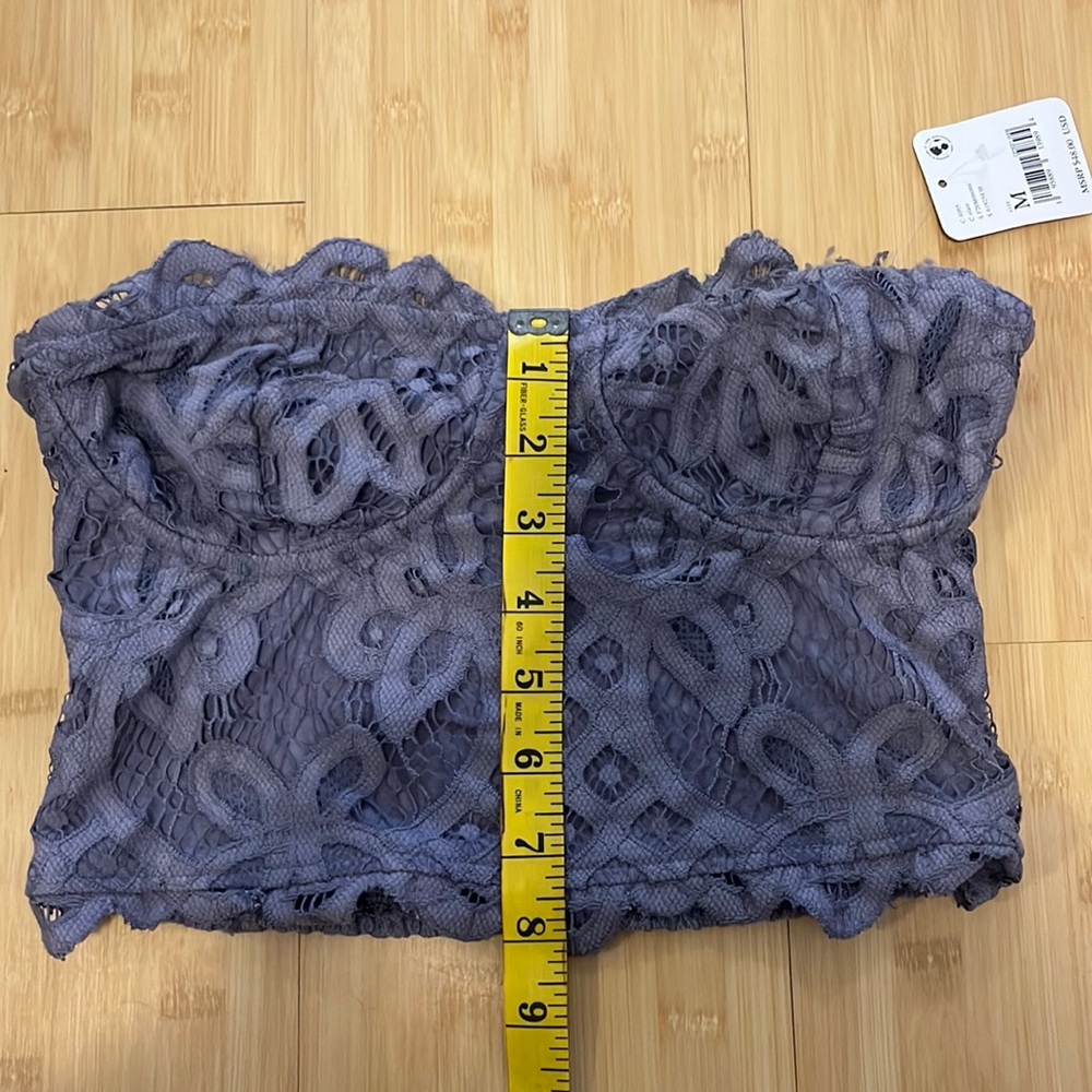 Free people purple lace corset top